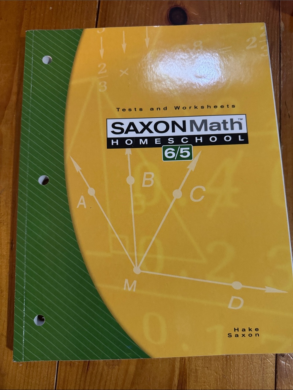 Saxon Math Homeschool 6/5 Tests & Worksheets - like new